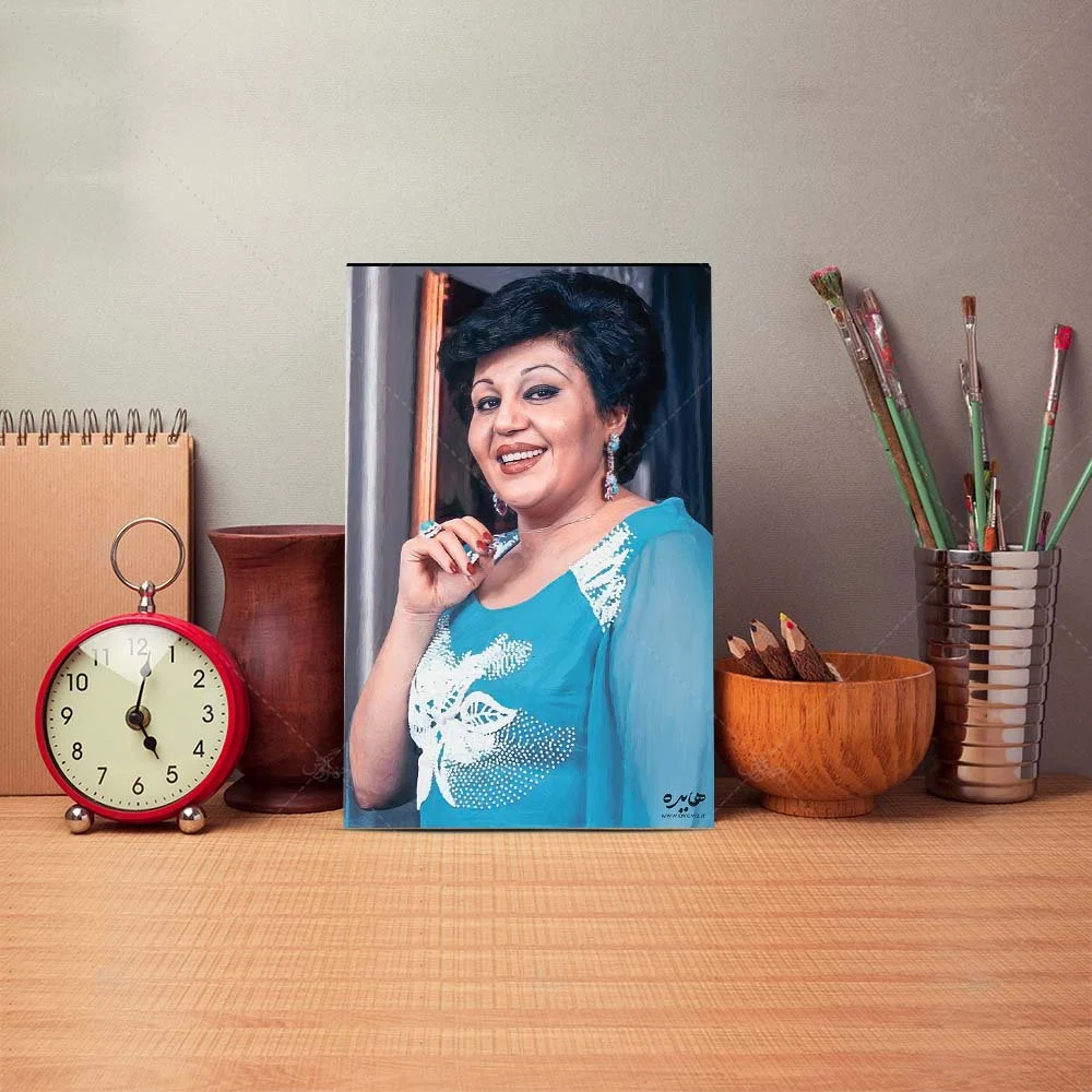 Poster mock up template with brushes and retro objects
